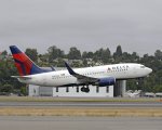 Delta Airlines plane takes off